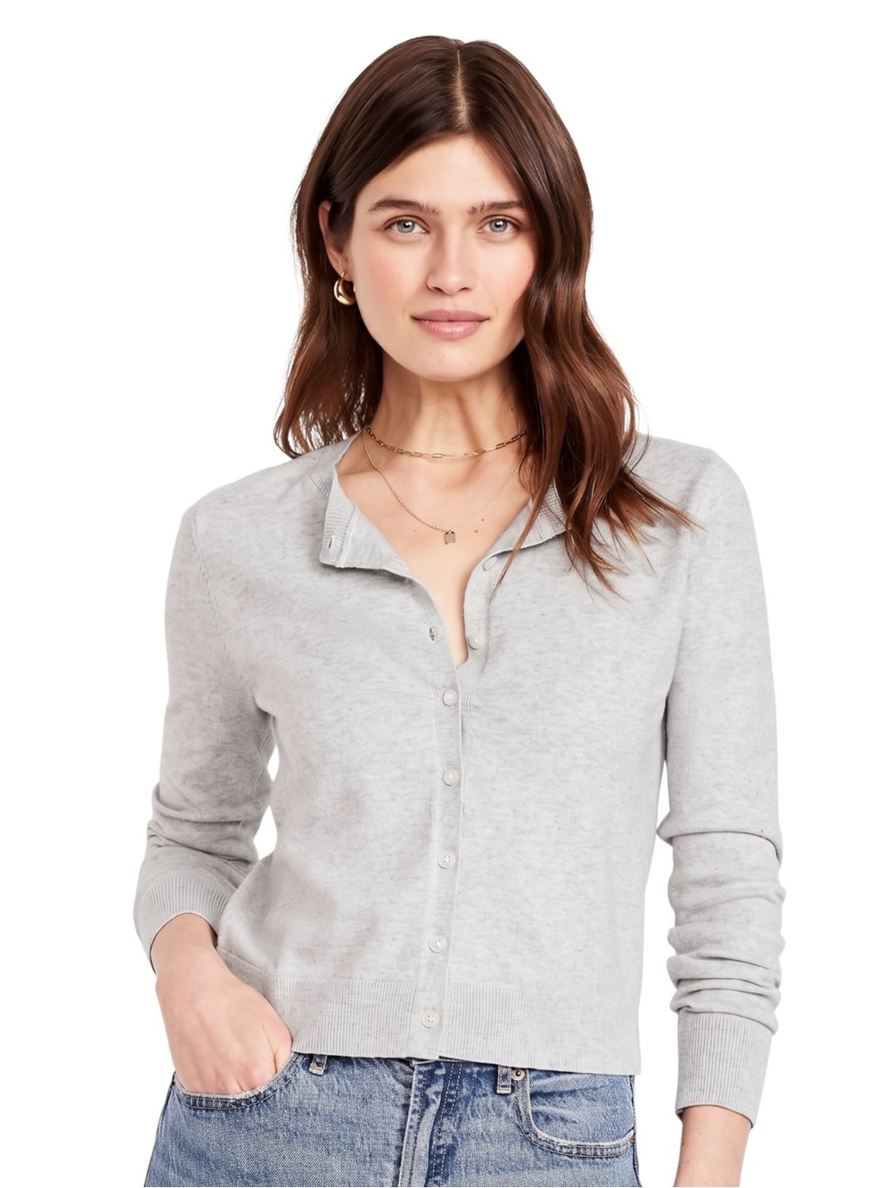 Old Navy So Soft Lite Cardigan Sweater Gray